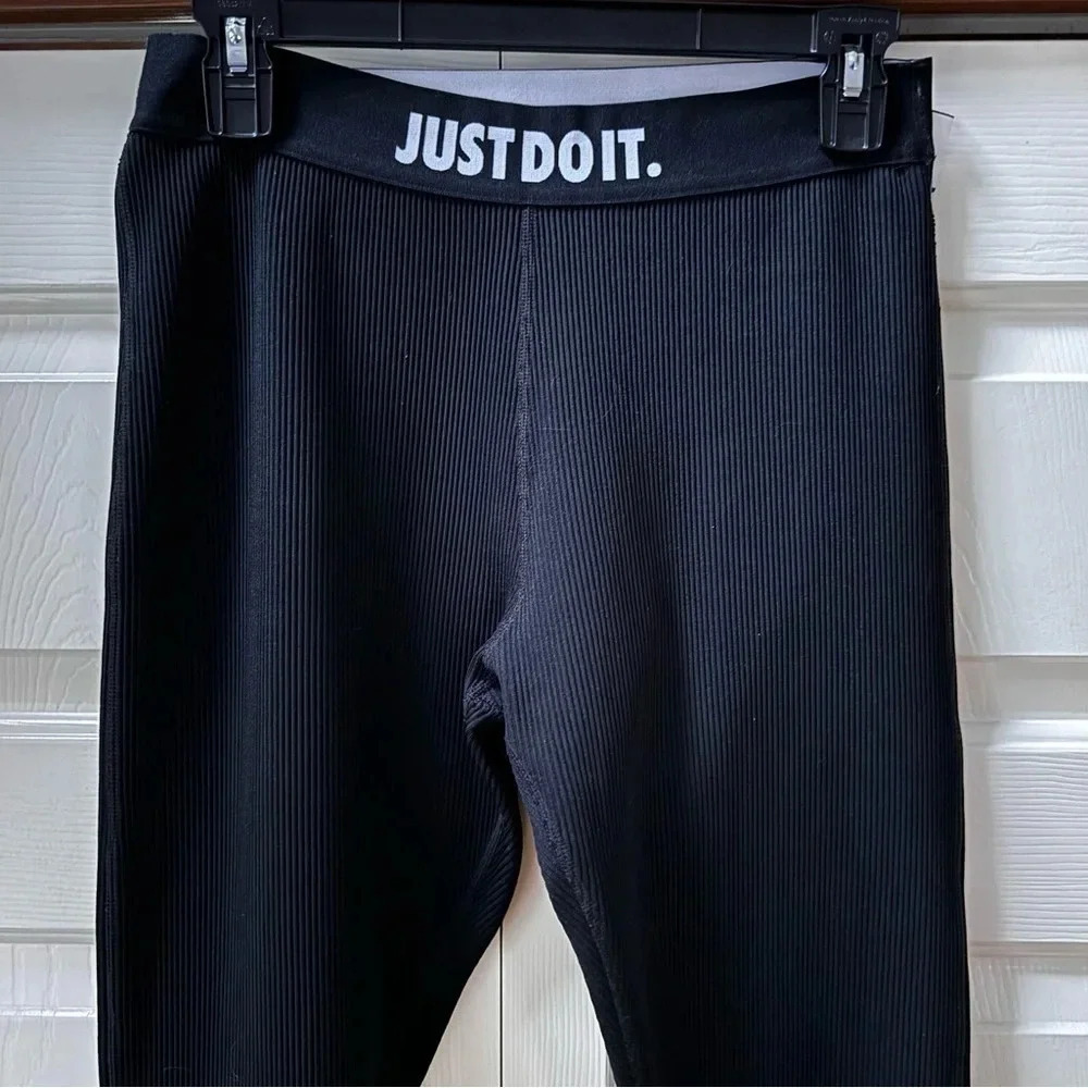 NIKE Sportswear JDI Ribbed High Waist Leggings Women’s size medium - Picture 5 of 15